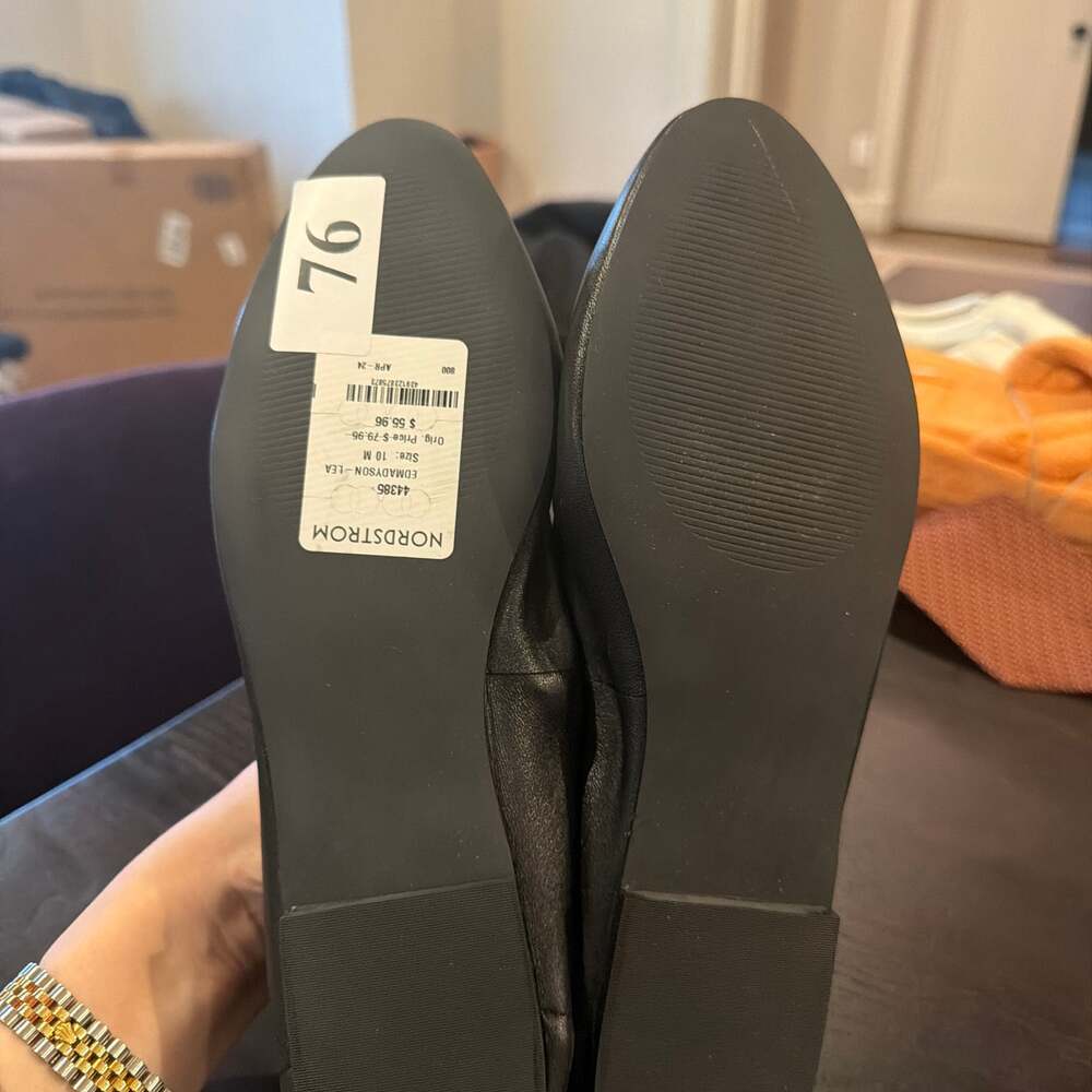 Open Edit Womens Madyson Black Glove Flats Size 10 Ships Out Fast Brand New - Picture 4 of 6